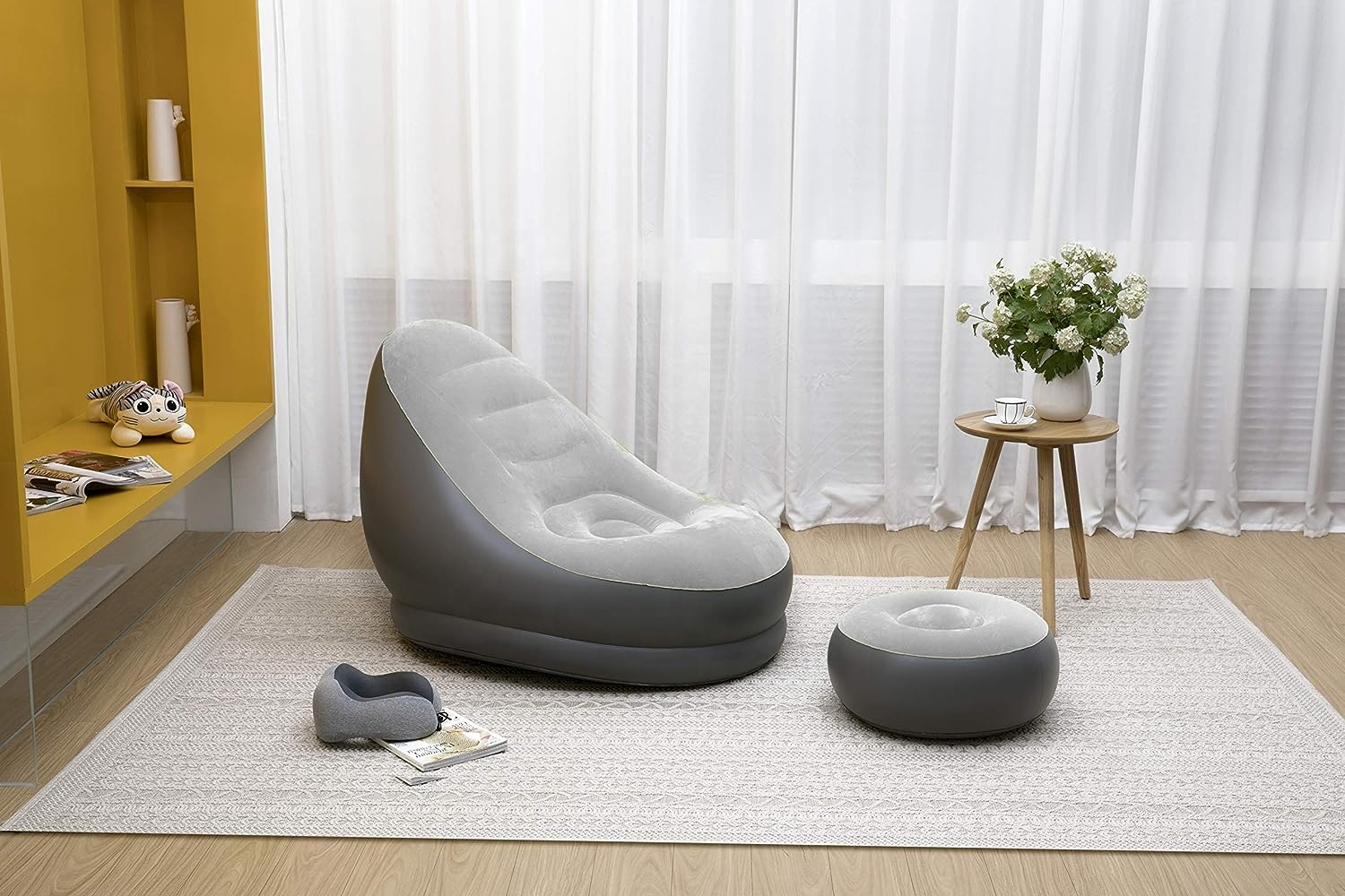 Clean product shot grey sofa
